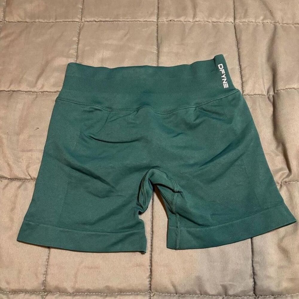 Dfyne Women's Green and Blue Shorts